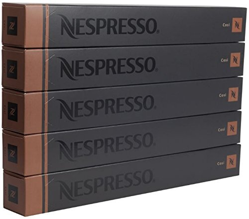 50 Original Nespresso Cosi Flavour Coffee Capsules Pods 5 Sleeves