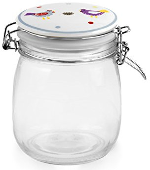 H&H 8165700 Jars, Ceramic, Transparent
