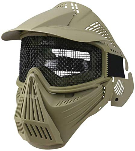 Combat Airsoft Full Face Poly Mesh Mask Adjustable One Size Fits All Softair 6mm