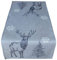 Raebel Tischläufer 40 x 85 cm Stickerei Elch Bäume Schneesterne grau weiß Silber Mitteldecke Weihnachten Deko Weihnachtstischdecke