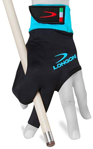 Longoni Sultan 2.0 Billardqueue-Handschuh für Linke Hand schwarz, Medium
