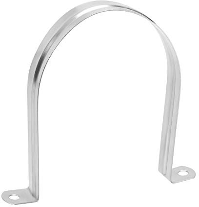 sourcing map 1 Stück starres Rohrband für 110mm AD 304 Edelstahl mit 2 Löchern Spannrohr Klemme