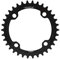 Fahrrad Kettenblatt, 32/34/36/38T BCD 104 Aluminiumlegierung Mountainbike Stahl Single Crank Kettenblatt Fahrrad Ersatzteile(38T-Schwarz)