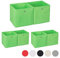 6 x Aufbewahrungsbox Stoff, quadratisch, Aufbewahrung für Regal, Stoffbox in Würfelform, HxBxT: 30 x 30 x 30 cm, grün