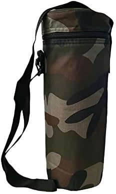 FAST WORLD SHOPPING ® Borsa Termica Porta bottiglia 1,5 A 2 Litri Zaino Frigo Tracolla E Chiusura Zip Interno Alluminio