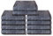 Makooz 10 Pc Face Flannels Pack - 500 GSM 100% Egyptian Cotton Towel Set - Quick Dry and Absorbent Wash Cloth - Easy Drying Kitchen and Bath Flannel for Home Spa and Professional Use (Grey 30x30CM)
