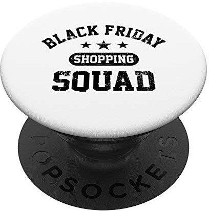 Holiday Shopping Black Friday Shopping Squad Divertente rega PopSockets PopGrip: Impugnatura per Telefoni Cellulari e Tablet Intercambiabile