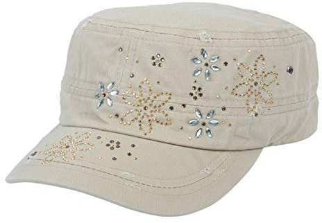 dimo accessoires Cap - Damen Army Cap Vintage (292) (beige)