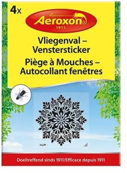 Aeroxon Vliegenval - Venstersticker 4 st