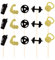 Amosfun 20Pcs Fitness Thema Kuchen Topper Gym Workout Cupcake Topper Glitter Gewichtheben Hanteln Cupcake Picks Geburtstag Partei Liefert