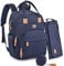 Dikaslon Wickeltasche Rucksack – Großer Wickelrucksack mit viel Stauraum, Wickeltasche groß mit Schnullerhalter, Wickelauflage & Kinderwagengurten – für Mama & Papa (Marineblau, Einheitsgröße)
