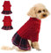 PUMYPOREITY Hundepullover Weihnachten, Rollkragen Strickpullover Hund Kleidung Winter Warm Hund Prinzessin Kleid Hundepullover Sweater für Kleine Hunde (Rot, L)