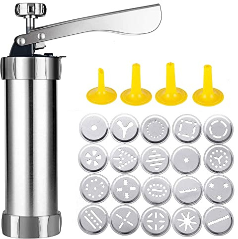 CENPEK Cookie Press Gun Kit Reusable with 20 Cookie Molds and 4 Nozzles Biscuit Press DIY Biscuit Maker