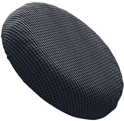 BESPORTBLE Rund Hocker Bezug Stretch Stuhlbezug Hockerbezug Waschbarer Stuhlhülle Stretch Schonbezug Stuhl Sitzbezug für Barhocker Bistrohocker Protector Drehbarer Hocker Schonbezug Grau