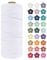 LEREATI Makramee Garn 2mm x 100m Weiß Baumwollkordel Natur Baumwollseil Farbig Baumwollgarn, Macrame Cord 2mm für DIY Geflochten, Makramee Deko, Hängepflanze, Wandbehang, Vorhang