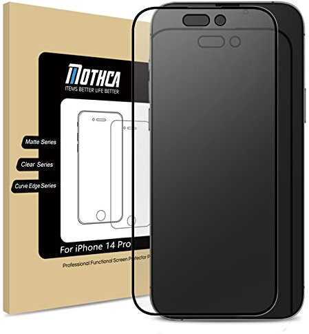 Mothca Matte Screen Protector for iPhone 14 pro 6.1 inch, matte Tempered Glass films 9H hardness, Anti-Glare & Anti-Fingerprint