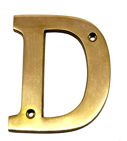 eSplanade Brass House - Targhetta per porta dell'hotel, con lettera dell'alfabeto A, 10,2 cm (D Alphabet-4)