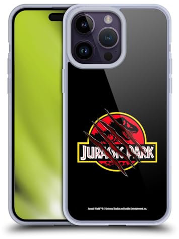 Head Case Designs Offizielle Jurassic Park Voll Schwarz Kralle Logo Soft Gel Handyhülle Hülle kompatibel mit Apple iPhone 14 Pro Max