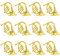 LABRIMP 12St Musikinstrumentenmodell Weihnachten Musikinstrument Trompete Feiertagsmusikinstrumente Spielzeug Gold Weihnachtsbaum anhänger Mini Horn