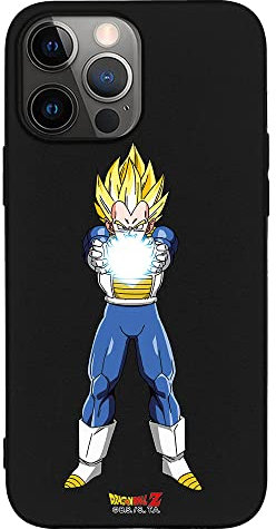 Personalaizer Original Case Compatible with iPhone 14 Pro MAX Black with Dragon Ball Z Vegeta Energia Design