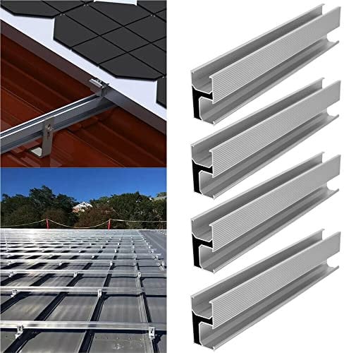 4 Stück 1150mm Aluprofil Photovoltaik Montageschiene Solarprofil Solarschiene