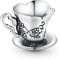 GNOCE Teacup Charm Bead 925 Sterling Silver Bead Charms for Pandora Bracelets Coffee Cup Bead Charms for Snake Chain Charms Bracelet Women Jewellery Birthday Gifts