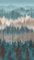 Livingwalls Travel Styles Vliestapete - Waldtapete in Blau und Braun - skandinavische Wandtapete für verschiedene Räume in 1,59 m x 2,80 m