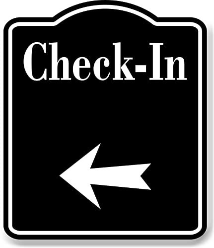 Schild mit Pfeil nach links, Aluminium, 21,6 x 25,4 cm, Schwarz