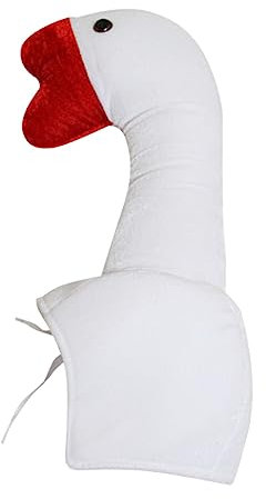 ibasenice Plüsch Gänsehut Weißer Gänsedesignhut Performancehut Partykopfschmuck Gänsekostümhut Für Karneval Kostümpartys Konzerte Tanzaufführungen