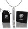blue rose Breathing Necklace Anxiety Relief for Adults, Necklace Gift for Women, Anxiety Breathing (Silver)