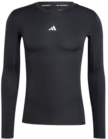 adidas Men's Techfit Compression Training Longsleeve TEE, Black, M Tall