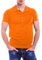 Love My Fashions® Mens Polo Shirts Short Sleeves & Knitted Collar, Regular Fit, Casual Plain Cotton T-Shirt for Men Orange