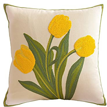 TianWlio Kissenbezüge Kissenhülle für Sofa Dekokissen Bestickter Kissenbezug im Muttertagsstil Deko-Kissen Geschenk Muttertag Füllung Geschenke (C, One Size)