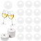 FINGERINSPIRE 150Pcs Marqueur de Verre à Vin en Papier 7cm Étiquette Vierge Plate Ronde pour Verres à Pied Étiquette de Nom de Boisson Cercle Jetable Blanc Étiquette de Vin Marqueur D'Identification