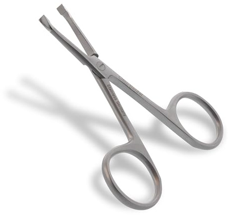 Otto Herder Manicure Scherenpinzette Edelstahl Pinzette gerade flach, 8,5 cm rostfrei, zum Greifen und Entfernen von Augenbrauen, Haaren, Splittern