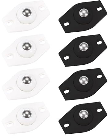 Okaywork 8PCS Roulettes Pivotantes Auto-Adhésives à 360 Degrés, Mini Roulette, Mini Roulettes Pivotantes en Acier, Pour Appareils de Cuisine Poubelles Boîte de Rangement Inférieure Poubelle