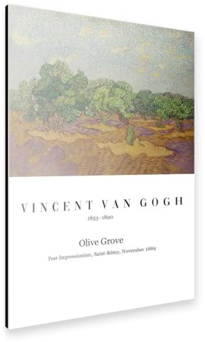 artboxONE Alu-Print 60x40 cm Vincent Van Gogh - Olivenbäume von Künstler Carina
