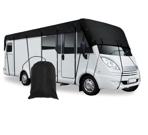 Bache Caravane Tissu Oxford 210D Bache Caravane Résistant Au Vent, à La Pluie Et à La Neige Housse De Camping-Car Imperméable,8.5m×3m