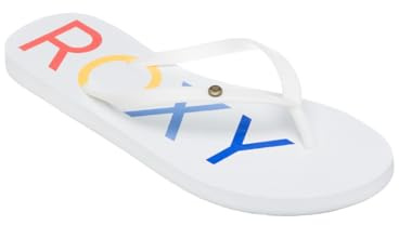 Roxy Sandy III, Sandalia Mujer, White/Rainbow Monogram, 38 EU