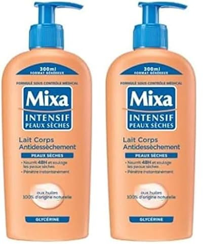 Mixa Intensif Peaux Sèches Lait Corps Anti Dessèchement, 300ml (Lot de 2)