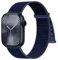 Ynitec Nylon Cinturino Sport Compatibile con Cinturino Apple Watch 46mm 44mm 45mm 42mm 49mm, Cinturino Intrecciato Morbido e Traspirante per iWatch Series 10 9 8 7 6 5 4 3 2 1 SE Ultra, Blu
