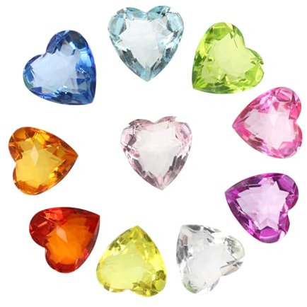ORFOFE 1satz Herzform Kristallgems Bunte Dekoration Für Vasen Aquarien Und Schmuckherstellung Für Partys Und Hochwertige Acrylmaterialien