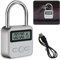 Aoreun Digitale Zeitschloss, Smart Time Lock mit LCD-Display, Wiederaufladbares USB Sicherheits Vorhängeschloss, Intelligentes Zeitschloss Metall Timer Schloss für Verhindere Schlechte Gewohnheiten
