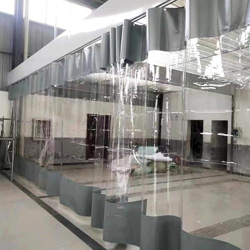 Heavy Duty Outdoor Clear Tarp Curtains Waterproof Tarpaulin Side Panels with Grommets Rain Curtains for Gazebos Porches and Pergolas Customizable Grey 2.8x2.8m/9.2x9.2ft