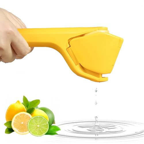 Zitronenpresse – Premium Zitruspresse aus Robust ABS, 2025 Upgraded, Handpresse für Zitronen und Limetten, spülmaschinenfest, Lemon Squeezer (ABS Gelb)