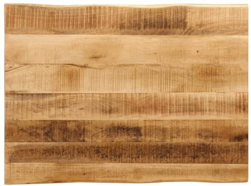 Myheimly Tischplatte, Holztischplatte mit Naturkante, Ersatztischplatte für Bartisch Beistelltisch Esstisch, Raues Mangoholz (naturbelassen),25 mm,80 x 60 cm