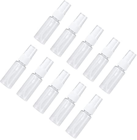 Mikikit 10 pièces Bouteilles Spray Vides Lot de Flacons Pulvérisateurs Plastique Rechargeables pour Eau Parfum et Cosmétique pour Voyage Camping et Activités Extérieures