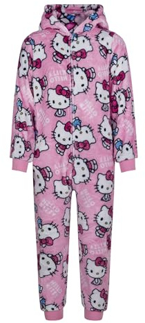 Hello Kitty Soffice e Morbido Tutina con Cappuccio per Ragazze, Hello Kitty, 13-14 Anni: 164cm, Rosa