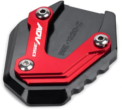 LLIDFONK Für HONDA ADV350 ADV 350 2021 2022 2023 2024 2025 2026 Zubehör Motorrad Ständer Fuß Seitenständer Vergrößertes Fuß-Verbreiterung (Rot)