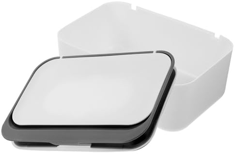 Boîte de Lingettes Réutilisable Pp Couvercle Grosse Capacité Gris Foncé | Distributeur Léger, Rechargeable et Facile à Nettoyer, Usage Poussette ou Table